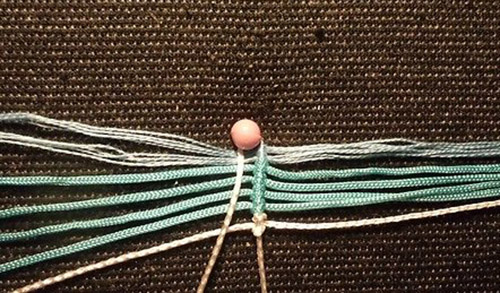 Техника плетения макраме-цветочка от Петерс Розы 1 вариант