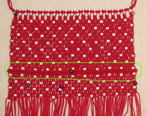 плетение донышка сумочки